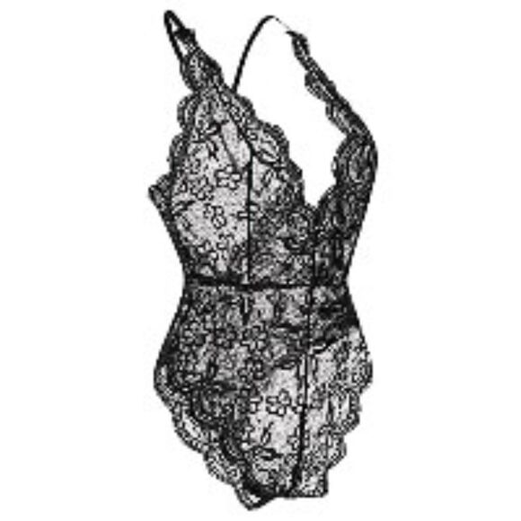 DDO Sexy lace Bodysuit for Women- Black - Picture 5 of 7